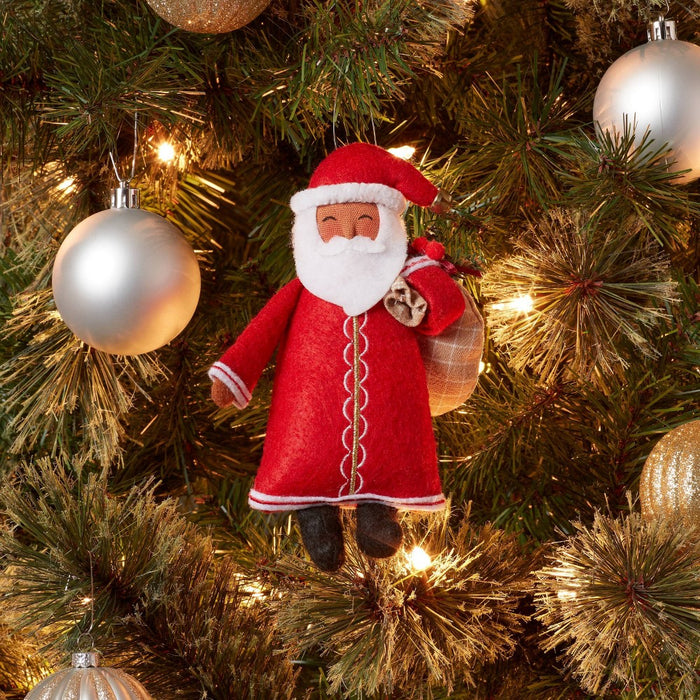 Fabric Santa with Toy Sack Christmas Tree Ornament - Wondershop