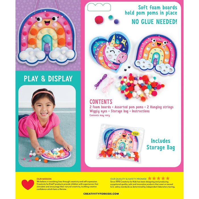Creativity for Kids Pom Pom Pictures Magical DIY Art Kit: Yarn, Templates, Googly Eyes, Felt, Plastic, Ages 3+