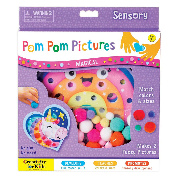 Creativity for Kids Pom Pom Pictures Magical DIY Art Kit: Yarn, Templates, Googly Eyes, Felt, Plastic, Ages 3+
