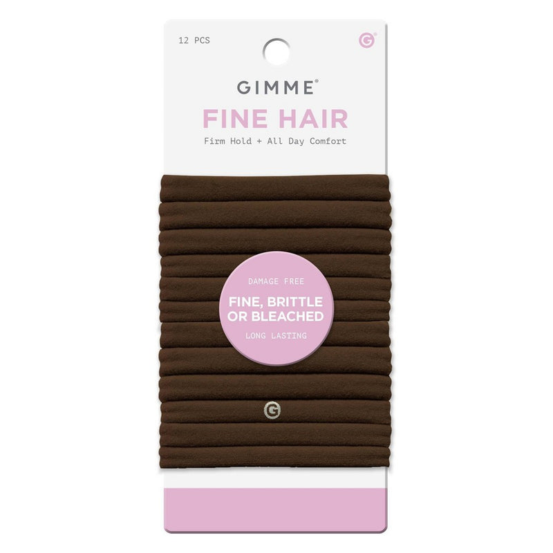 Gimme Beauty Fine Hair Band - Brown - 12pk
