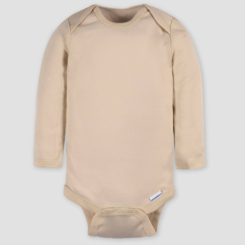 Gerber Baby 4pk Long Sleeve Onesies - Green/Blue 0-3M