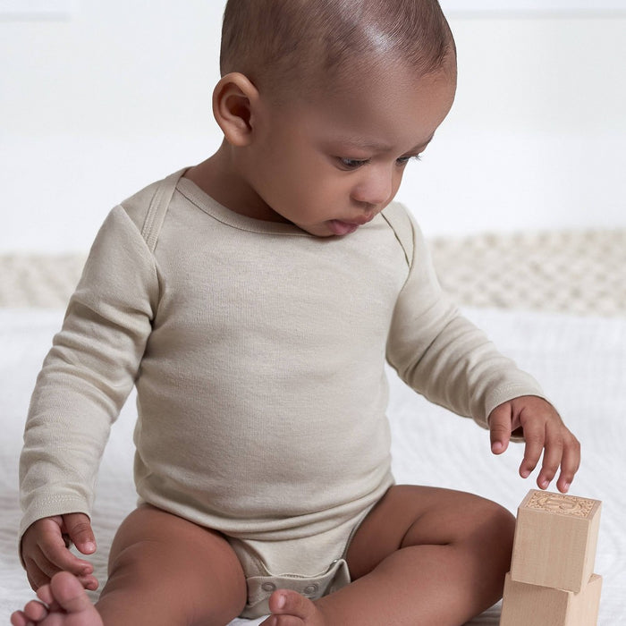 Gerber Baby 4pk Long Sleeve Onesies - Green/Blue 0-3M