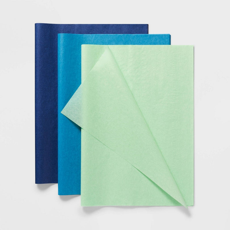 20ct Tissue Green/Blue/Navy - Spritz