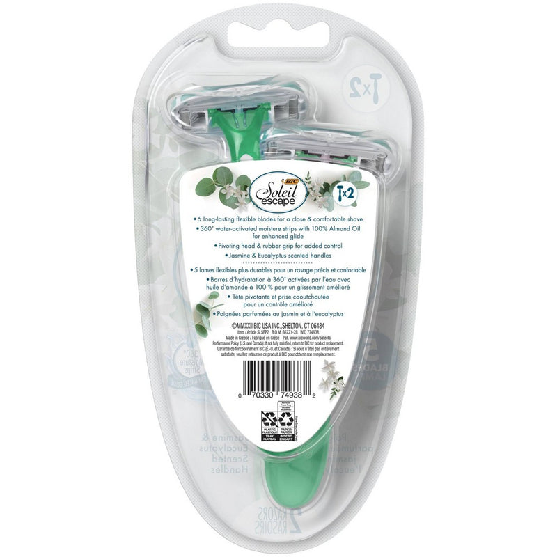 BiC Soleil Escape 5-Blade Disposable Razors - 2ct