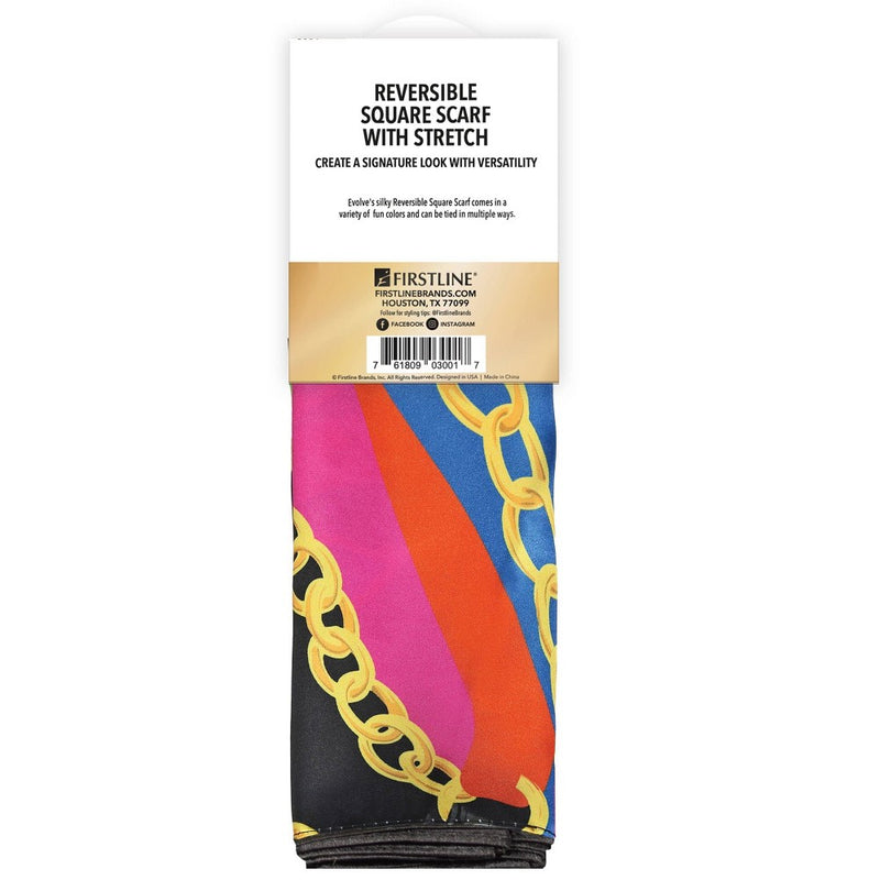 Evolve Products Double Sided Satin Square Hair Scarf