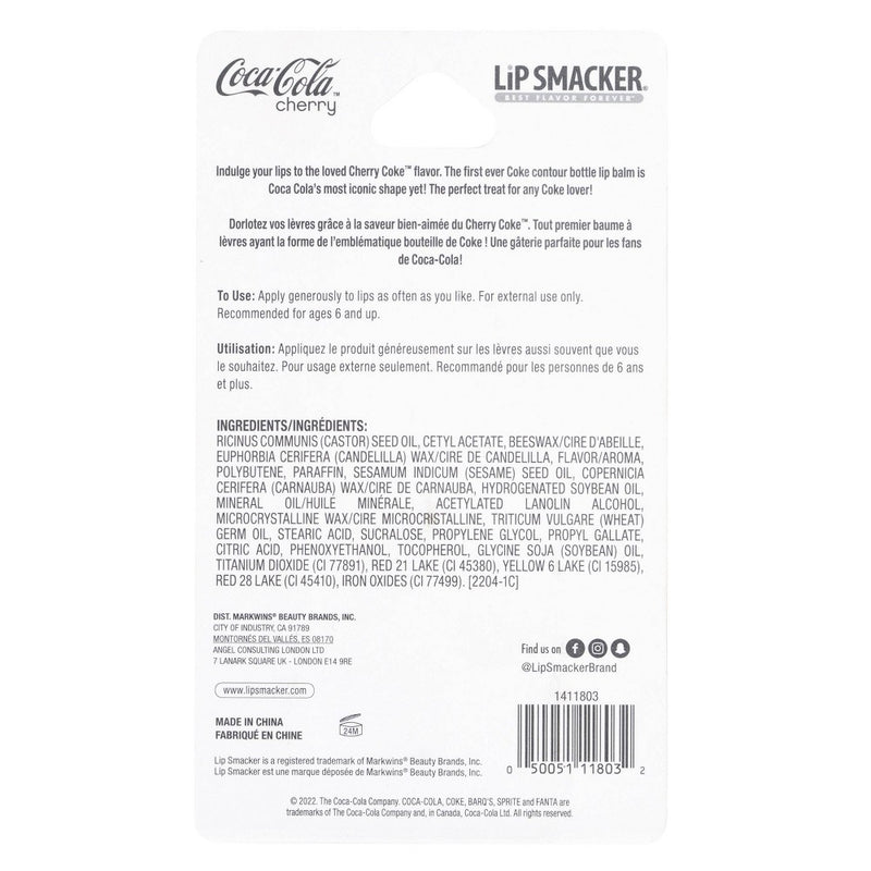 Lip Smacker Coca Cola Contour Bottle Lip Balm - Cherry Coke - 0.14oz