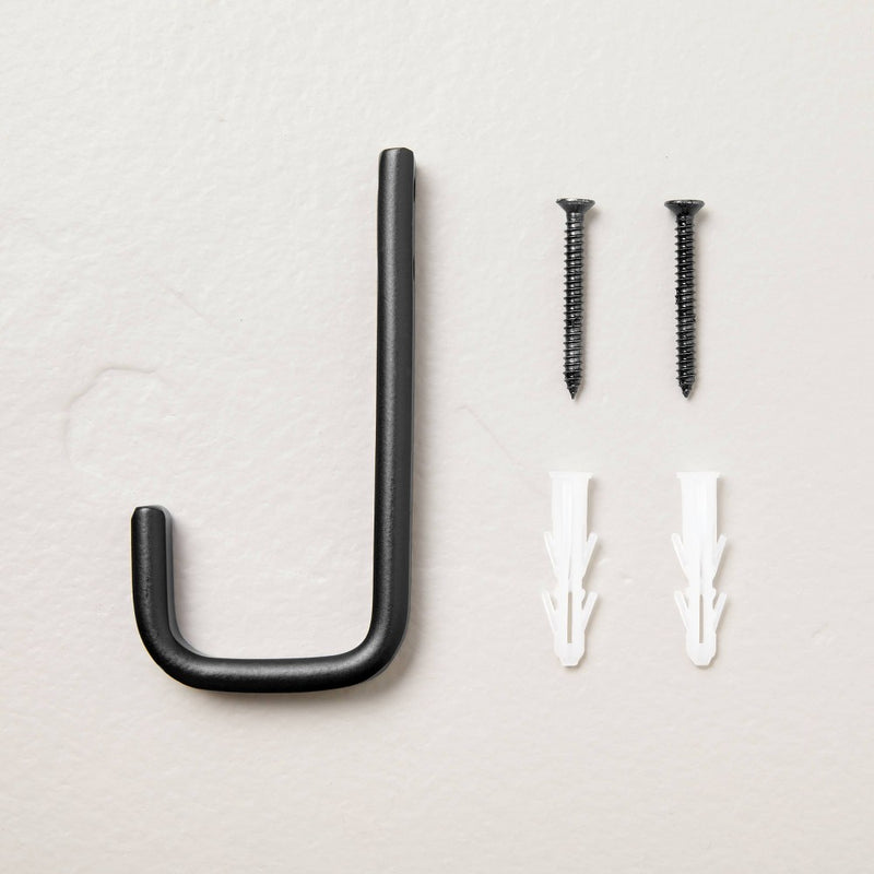 Bath Hook Black - Hearth & Hand with Magnolia: Powder-Coated Steel, Wall Mounted, 5lb Capacity