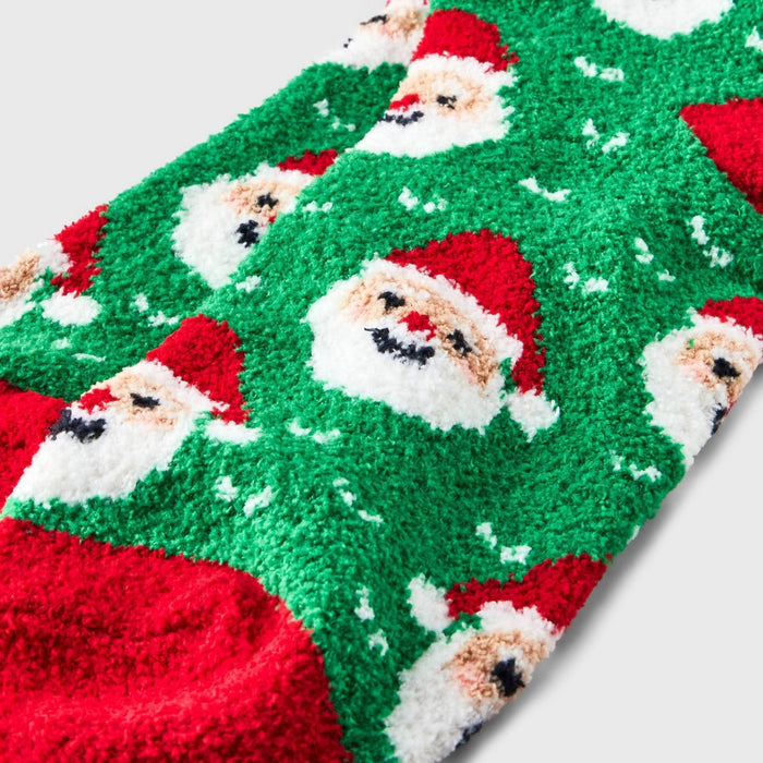 Women's Santa Cozy Crew Socks - Wondershop Red/Green 4-10