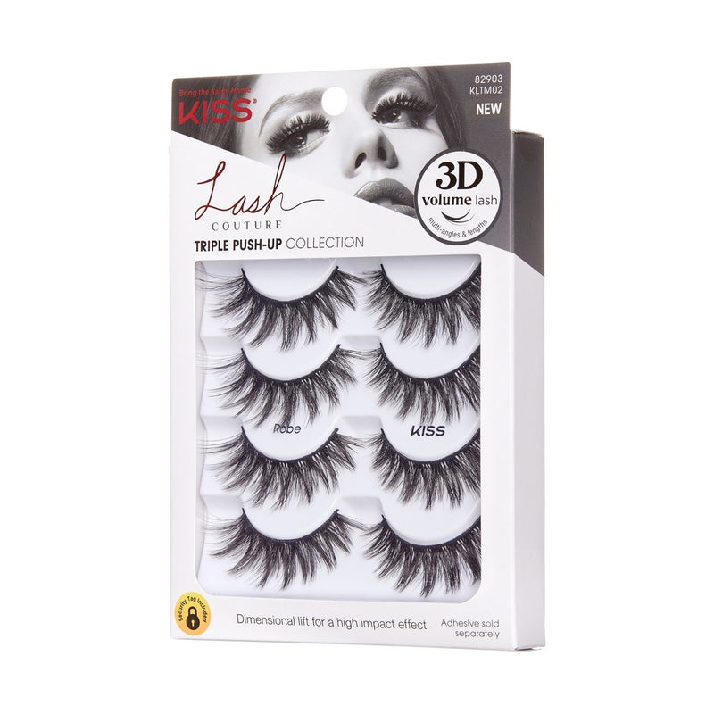 KISS Lash Couture Triple Push-Up Collection Fake Eyelashes - Robe - 4 Pairs