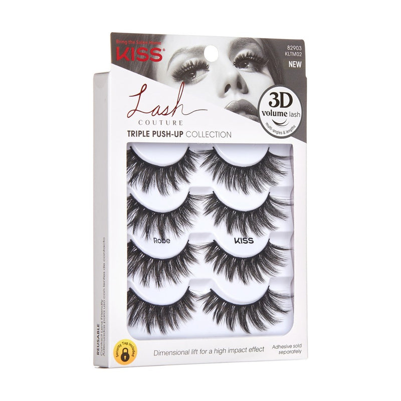 KISS Lash Couture Triple Push-Up Collection Fake Eyelashes - Robe - 4 Pairs