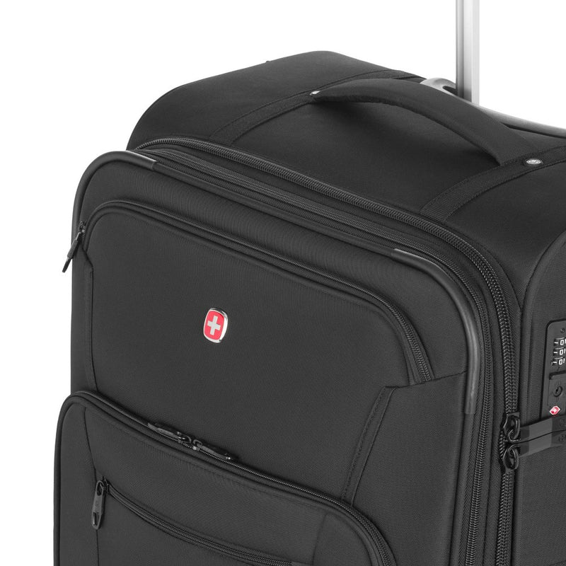 SWISSGEAR Zurich Softside Large Checked Suitcase - Black