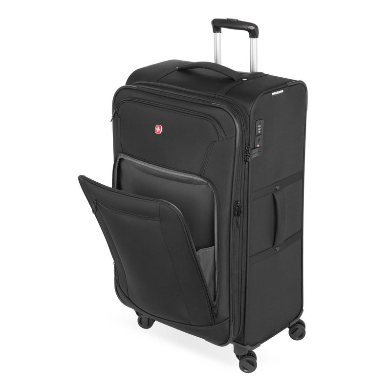 SWISSGEAR Zurich Softside Large Checked Suitcase - Black