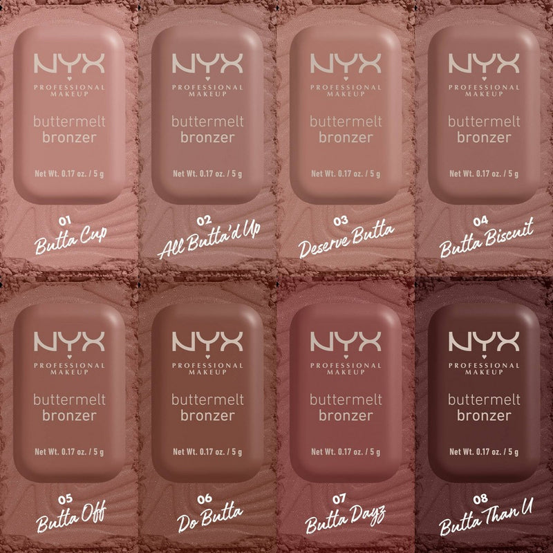 NYX Professional Makeup Buttermelt Bronzer- 01 Butta Cup (Light Neutral) - 0.17oz