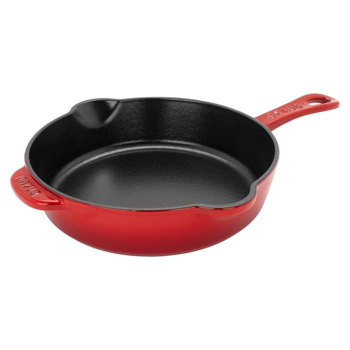 STAUB Cast Iron 8.5-inch Traditional Deep Skillet - Cherry