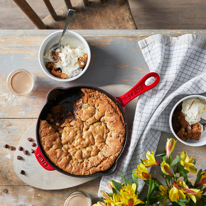STAUB Cast Iron 8.5-inch Traditional Deep Skillet - Cherry