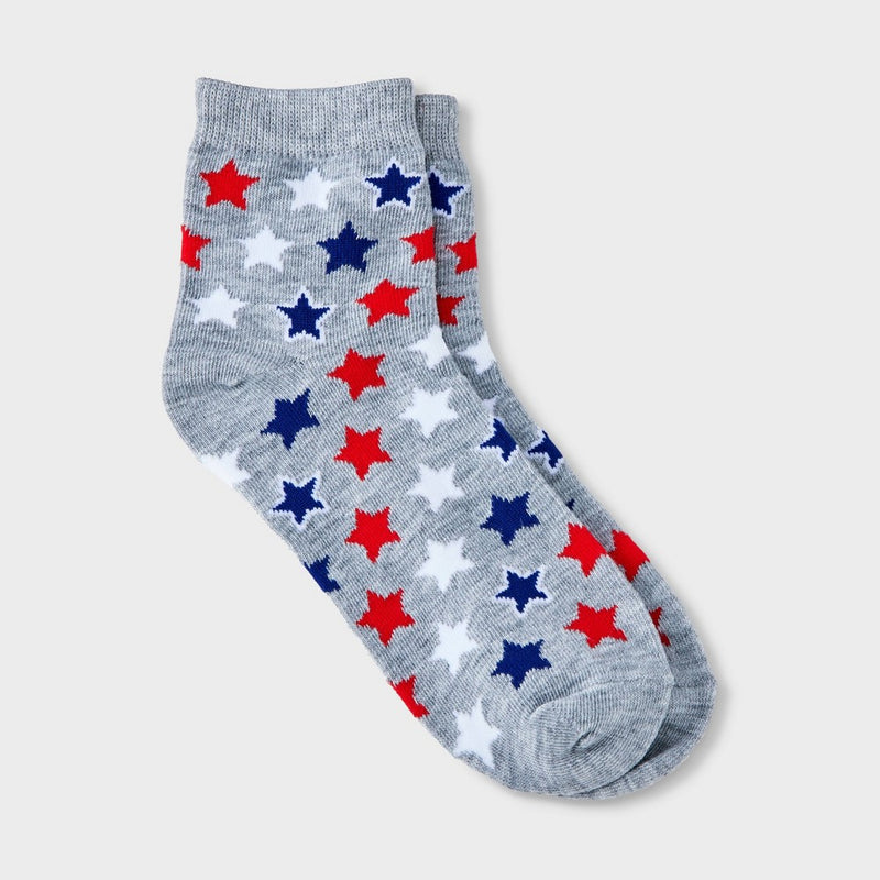 Women's Stars Ankle Socks - Heather Gray 4-10