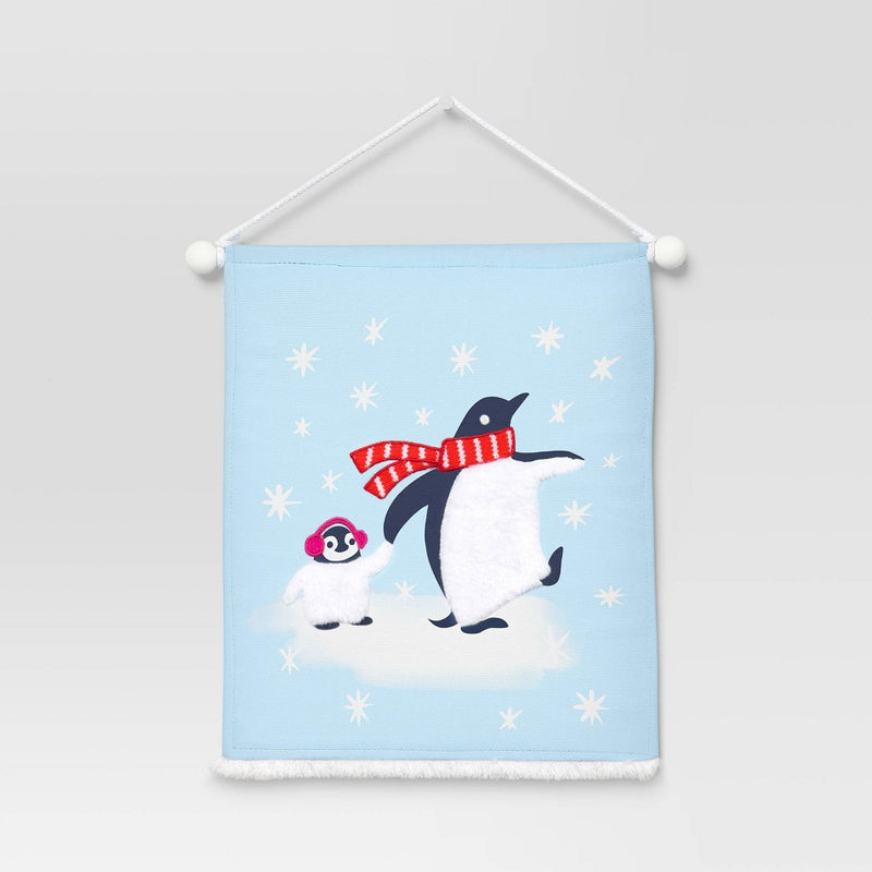 14.5"x13.5" Penguin Banner with Tassel Christmas Wall Decor - Wondershop