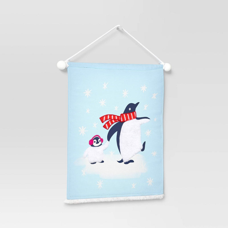14.5"x13.5" Penguin Banner with Tassel Christmas Wall Decor - Wondershop