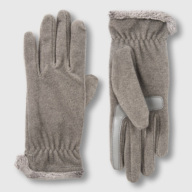 Isotoner Recycled Fleece Gloves - Heathered Gray