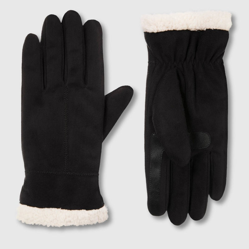 Isotoner Microsuede Gloves - Black S/M