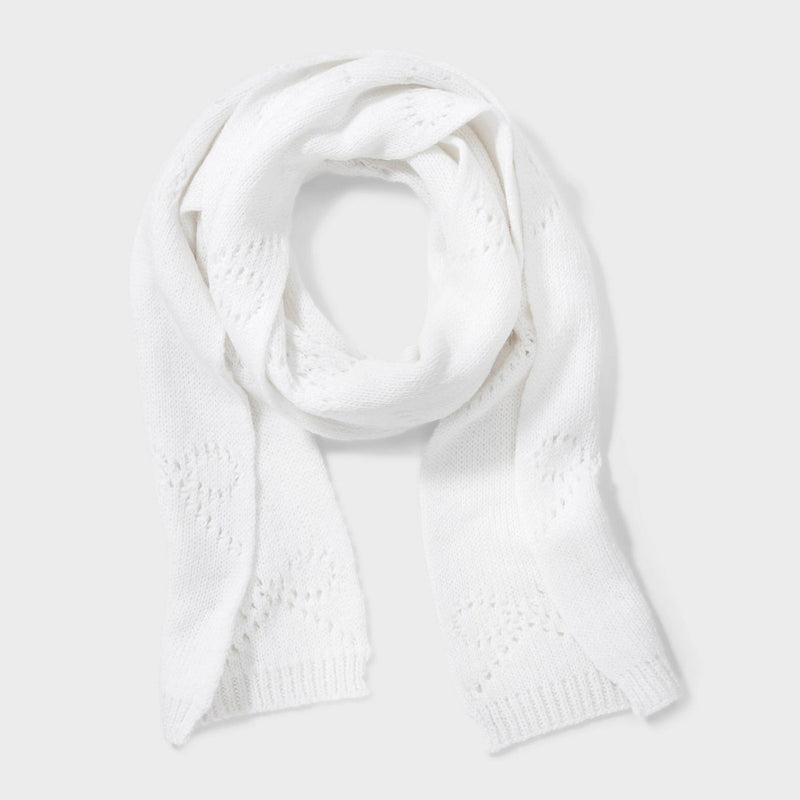Bow Scarf - Wild Fable White