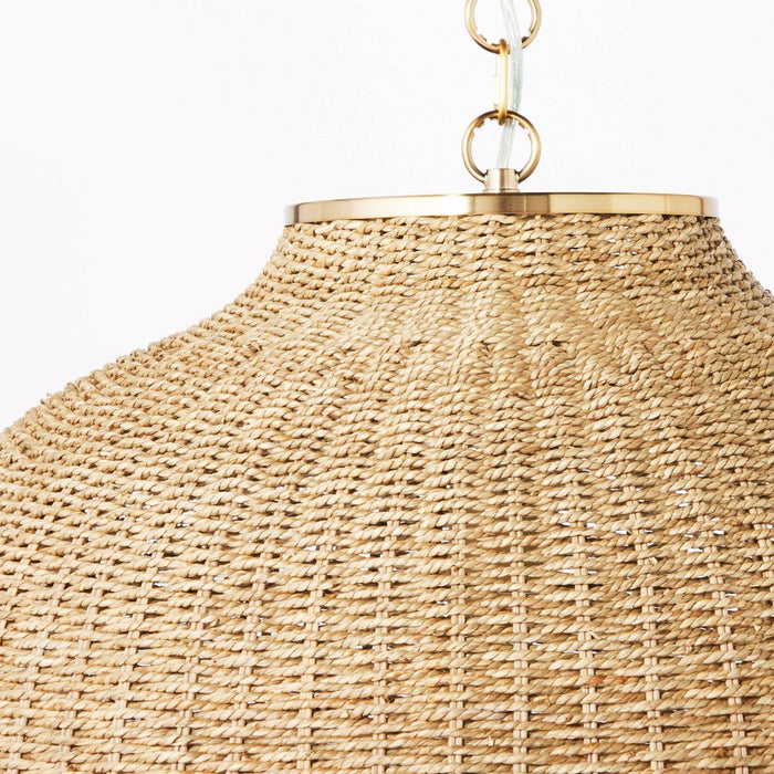 Large Seagrass Pendant Table Lamp Brown - Threshold designed with Studio McGee: Jute Drum Shade, UL Listed, Adjustable Height (LOCAL PICKUP ONLY)