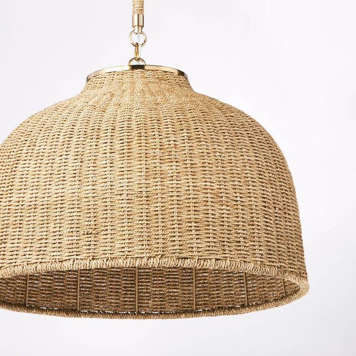 Large Seagrass Pendant Table Lamp Brown - Threshold designed with Studio McGee: Jute Drum Shade, UL Listed, Adjustable Height (LOCAL PICKUP ONLY)