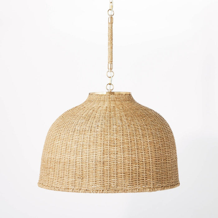 Large Seagrass Pendant Table Lamp Brown - Threshold designed with Studio McGee: Jute Drum Shade, UL Listed, Adjustable Height (LOCAL PICKUP ONLY)