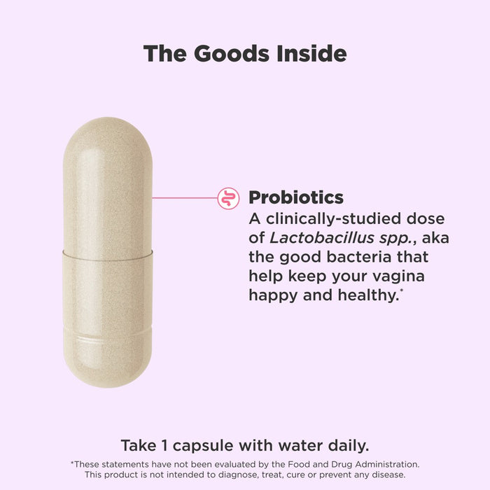 OLLY Happy Hoo-Ha Probiotic Capsules for Women Supports, Vaginal Health and pH Balance - 25ct