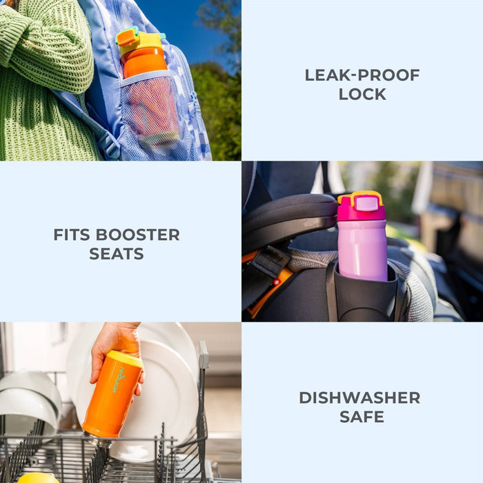 Reduce 14oz Hydrate Pro Vacuum Insulated Stainless Steel Water Bottle Pink