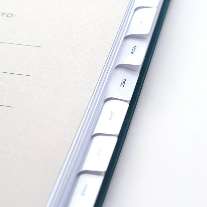 Wit & Delight 2024-25 Weekly/Monthly Academic Planner 11"x8.5" Matte Spiral Blue Color Block: Tabs, Pockets, Ring Binding