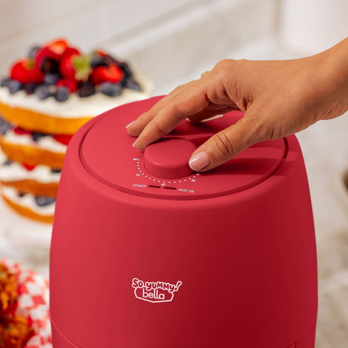 So Yummy by bella 2qt Air Fryer Red: 1200W Electric Fryer, Dishwasher-Safe Parts, 1-Year Warranty, 4lb Capacity
