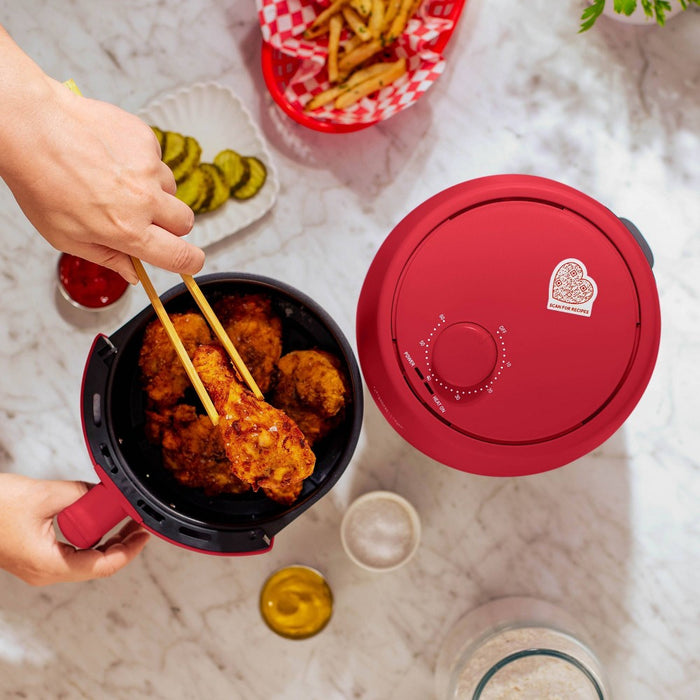 So Yummy by bella 2qt Air Fryer Red: 1200W Electric Fryer, Dishwasher-Safe Parts, 1-Year Warranty, 4lb Capacity