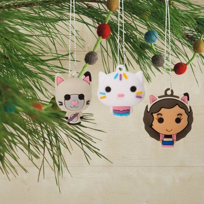 Hallmark 6pc Gabby's Dollhouse Mini Christmas Tree Ornament Set
