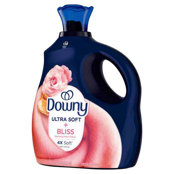 Downy Ultra Soft + Bliss Sparkling Amber & Rose Liquid Fabric Softener - 93 fl oz