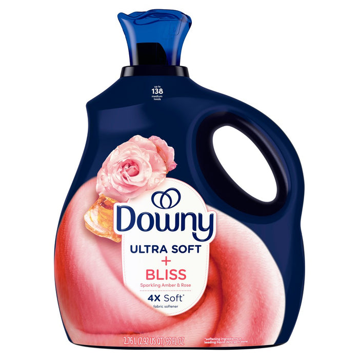 Downy Ultra Soft + Bliss Sparkling Amber & Rose Liquid Fabric Softener - 93 fl oz