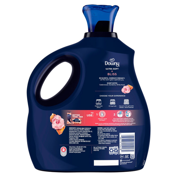 Downy Ultra Soft + Bliss Sparkling Amber & Rose Liquid Fabric Softener - 93 fl oz