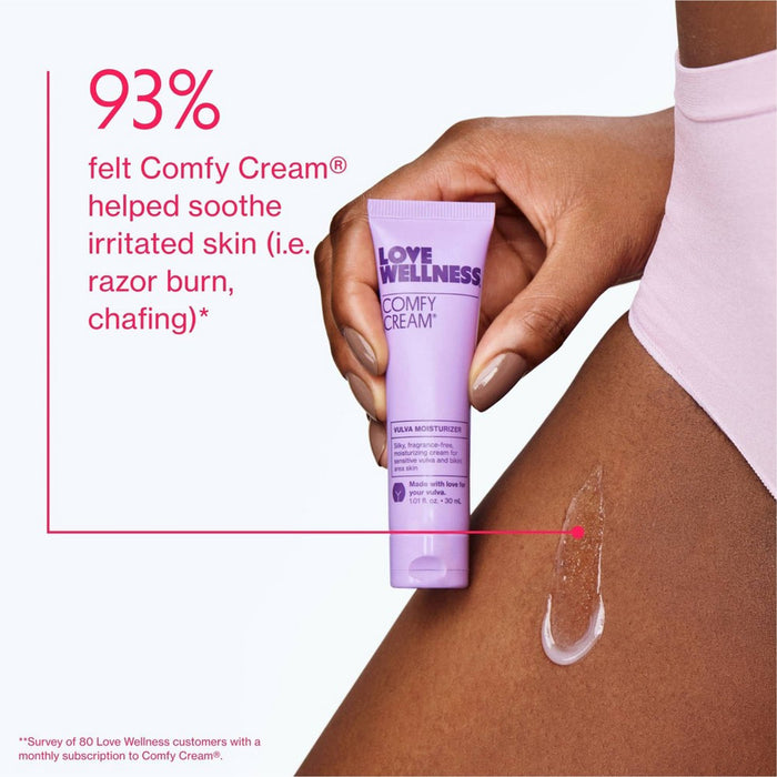 Love Wellness Comfy Cream Fragrance Free Vulva Moisturizer - 1.01 fl oz