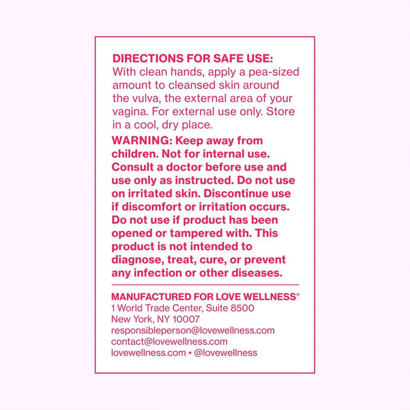 Love Wellness Comfy Cream Fragrance Free Vulva Moisturizer - 1.01 fl oz
