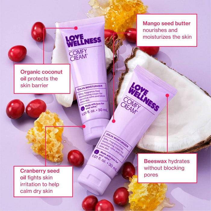 Love Wellness Comfy Cream Fragrance Free Vulva Moisturizer - 1.01 fl oz