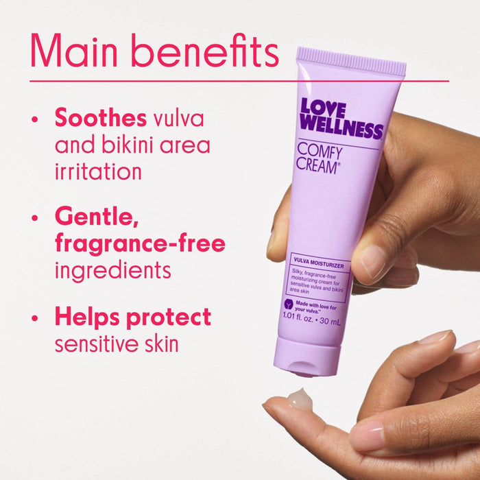 Love Wellness Comfy Cream Fragrance Free Vulva Moisturizer - 1.01 fl oz