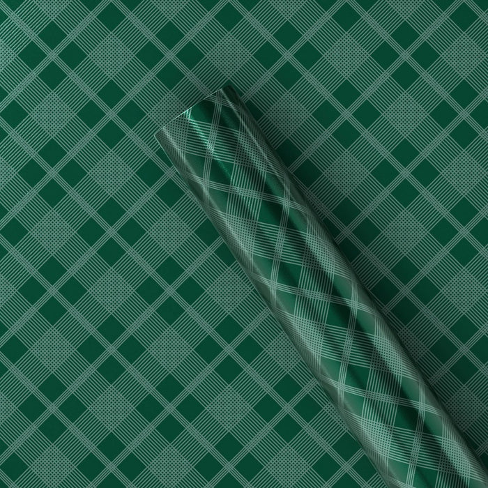 25 sq ft Plaid Christmas Gift Wrap Green - Wondershop (LOCAL PICKUP ONLY)