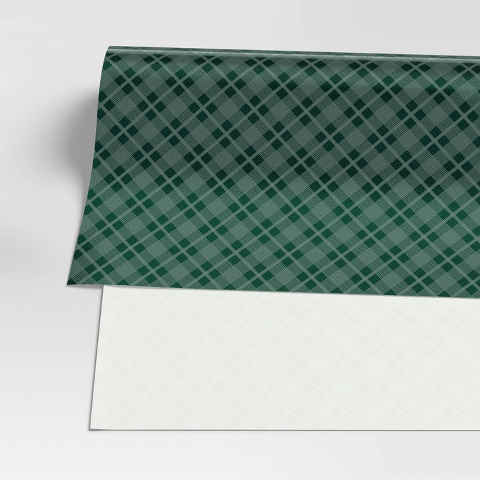 25 sq ft Plaid Christmas Gift Wrap Green - Wondershop (LOCAL PICKUP ONLY)