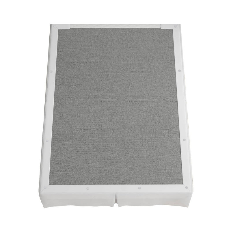 Queen Tailored Bedskirt White - Magic Skirt: Polyester, Machine Washable, Plain Weave, All Ages, 15" Drop