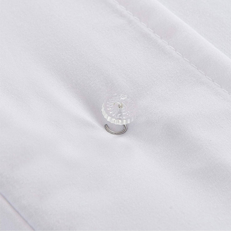 Queen Tailored Bedskirt White - Magic Skirt: Polyester, Machine Washable, Plain Weave, All Ages, 15" Drop