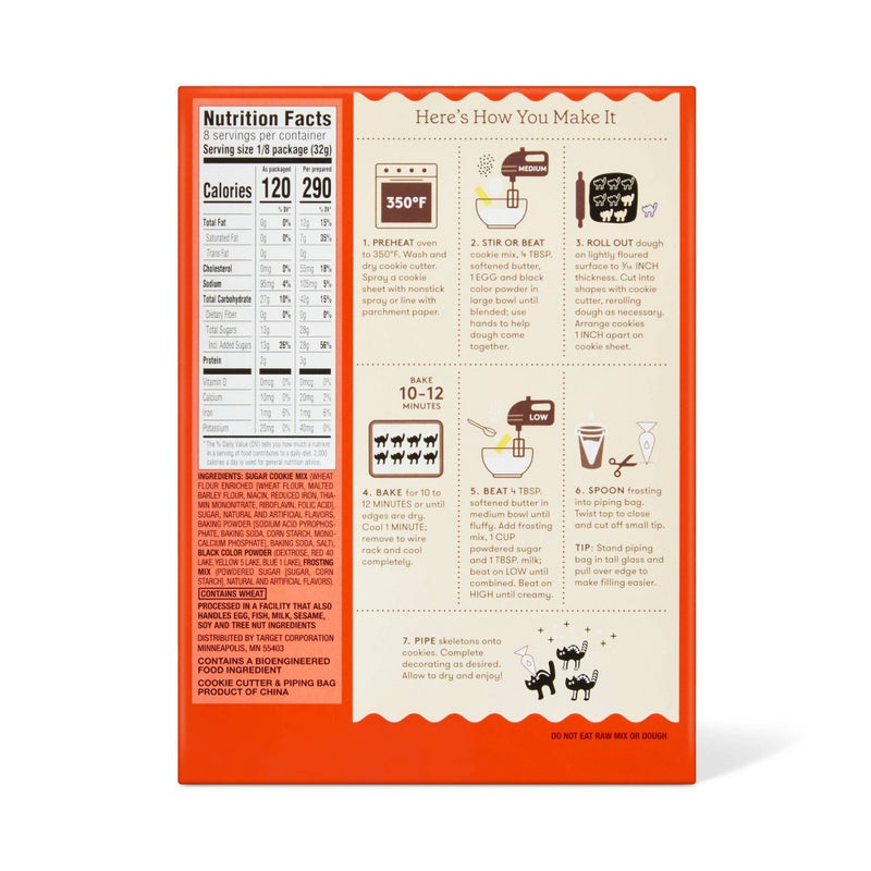 Black Cat Sugar Cookies Baking Kit - 9oz - Halloween - Favorite Day