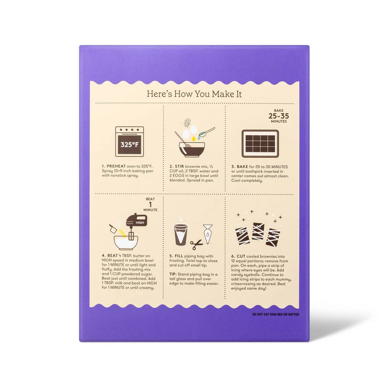 Mummy Brownies Baking Kit - 14.5oz - Halloween - Favorite Day