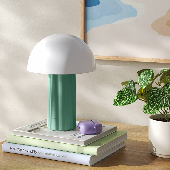 Portable Mushroom Lamp with Rechargeable Battery Green: Touch Sensor, 3-Way Light - Room Essentials