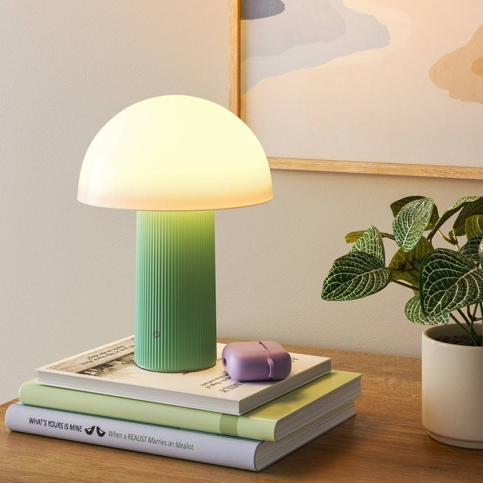 Portable Mushroom Lamp with Rechargeable Battery Green: Touch Sensor, 3-Way Light - Room Essentials