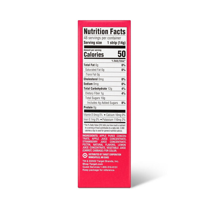 Halloween Trick or Treat Strawberry Fruit Strips - 24oz/48ct - Good & Gather